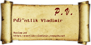 Pántlik Vladimir névjegykártya